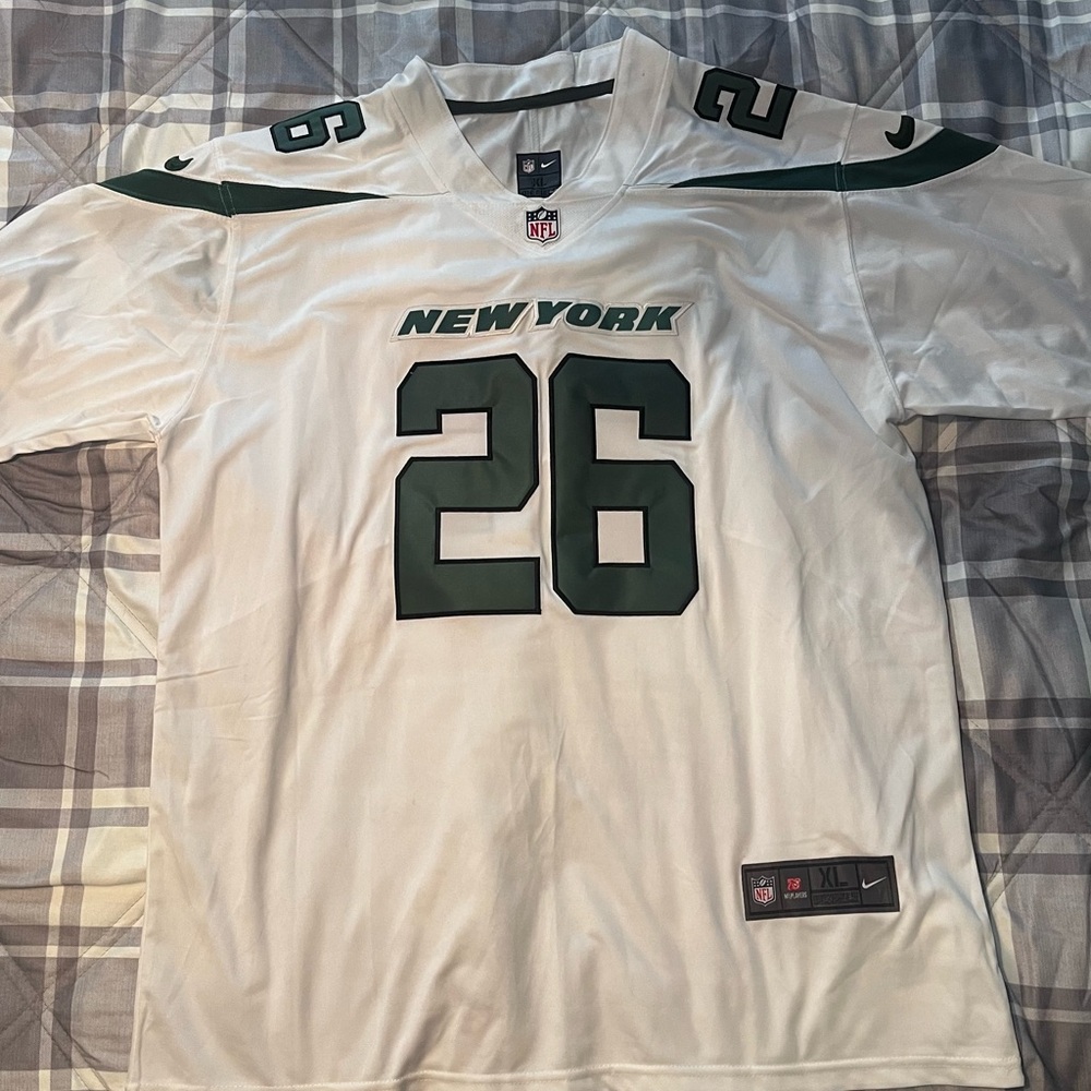 New York Jets White and Green Men's Jersey - Le’Veon Bell